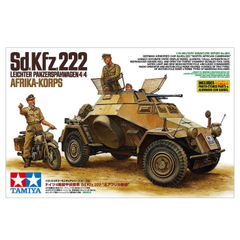 Sd.Kfz.222 Leichter Panzerspahwagen Afrika-Korps (35286) + motor + figurki