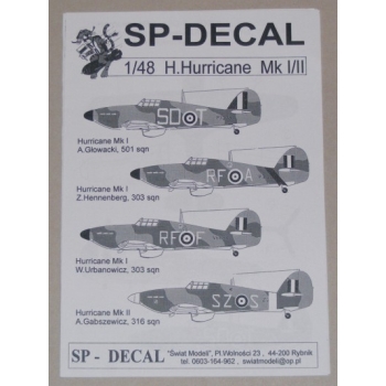 Hurricane Mk I/II (4811) SP-DECAL